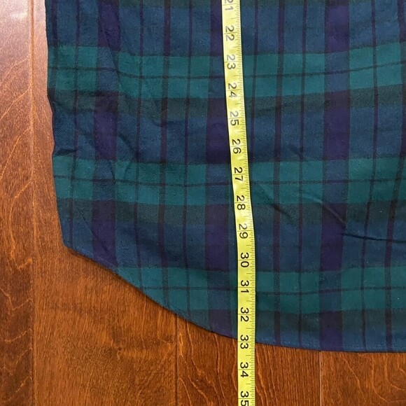 Polo Ralph Lauren Vintage 90s Plaid Flannel Navy Green Button Down Men's XL - Picture 7 of 7
